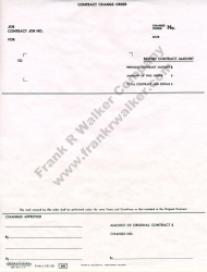 Contract Change Order Form L-101-SO