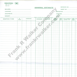 General Estimate Form #114-W