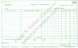 Weekly Time Card #C-130 (Horizontal)