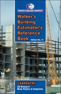 Click here to view larger image The Building Estimator's Reference Book BERB 31 - Contractor Specialty Chapter Books